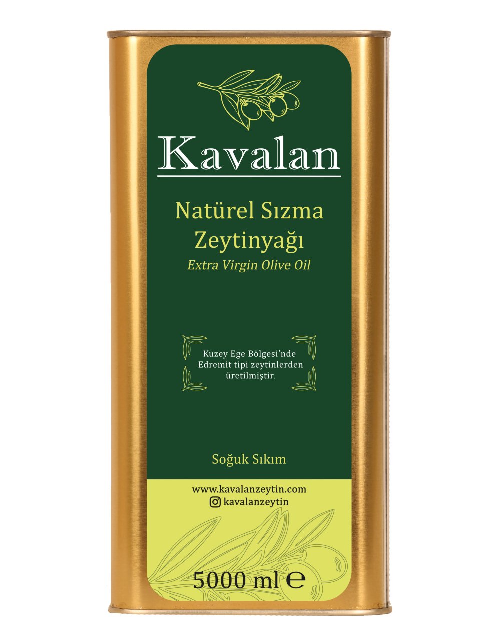 İyi Tarım Uyg. 5 Lt Kuzey Ege Olgun Hasat Soğuk Sıkım Natürel Sızma Zeytinyağı