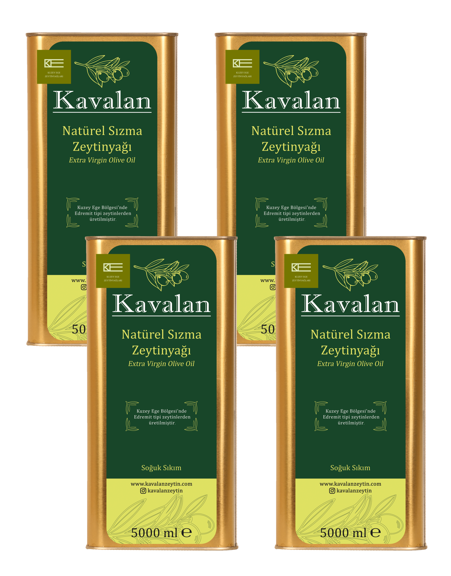 4x5 Lt Kuzey Ege Olgun Hasat Soğuk Sıkım Natürel Sızma Zeytinyağı
