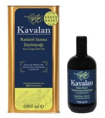 İyi Tarım Uyg. Yeni Sezon 2025-26 / 5 Lt + 750 Ml Kuzey Ege Erken Hasat Soğuk Sıkım Natural Sızma Zeytinyağı