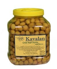 2 Kg Süzme Ağırlık - Ayvalık Çizik Yeşil Zeytin Doğal Salamura 3000cc