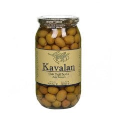 600 Gr Süzme Ağırlık - Ayvalık Çizik Yeşil Zeytin Doğal Salamura 1000cc