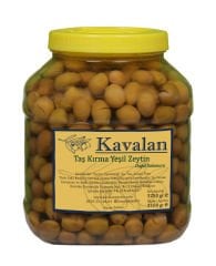 2100 gr Süzme Ağırlık - Ayvalık Taş Kırma Yeşil Zeytin Doğal Salamura 3000cc